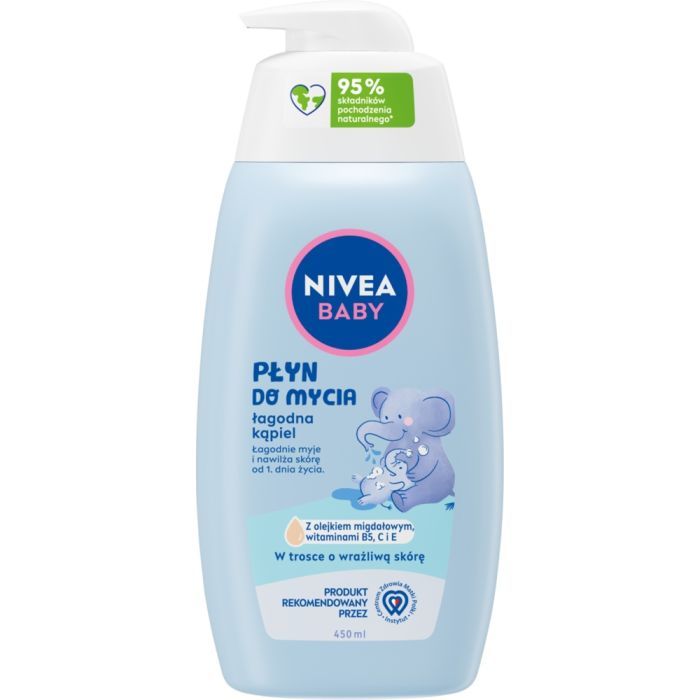 Nivea Baby, plyn, do mycia, lagodna kapiel, 450 ml