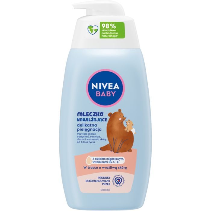 Nivea Baby, mlecz.,nawilzajace,delikatna pielegnacja,500ml