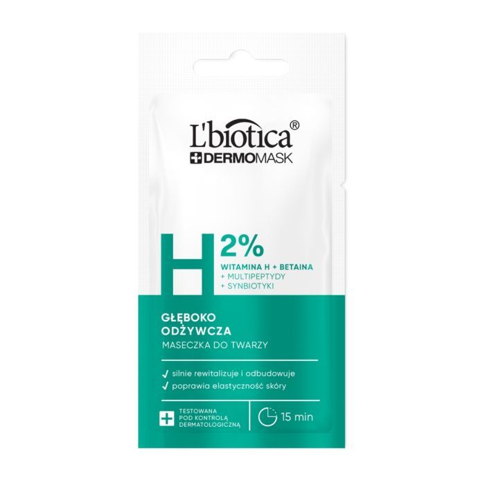 L'biotica Dermomask, głęboko odżywcza maska z witaminą H, 8ml main product photo