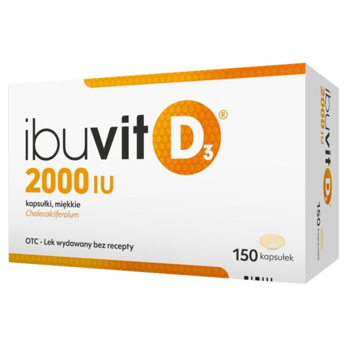 Ibuvit D3 2000 IU, 2000 IU, kaps.miekkie,150 szt main product photo