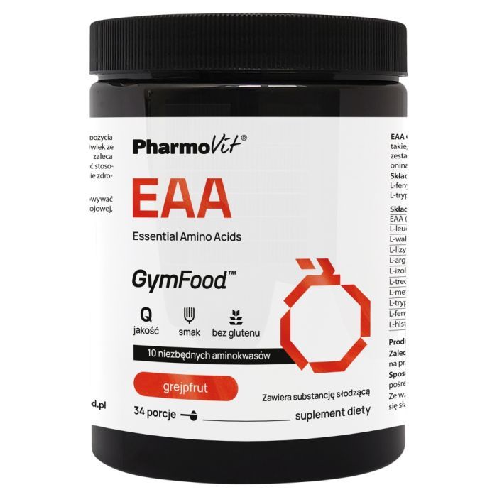 EAA Essential Amino Acids GymFood Pharm,grejpfrut,prosz,375g main product photo