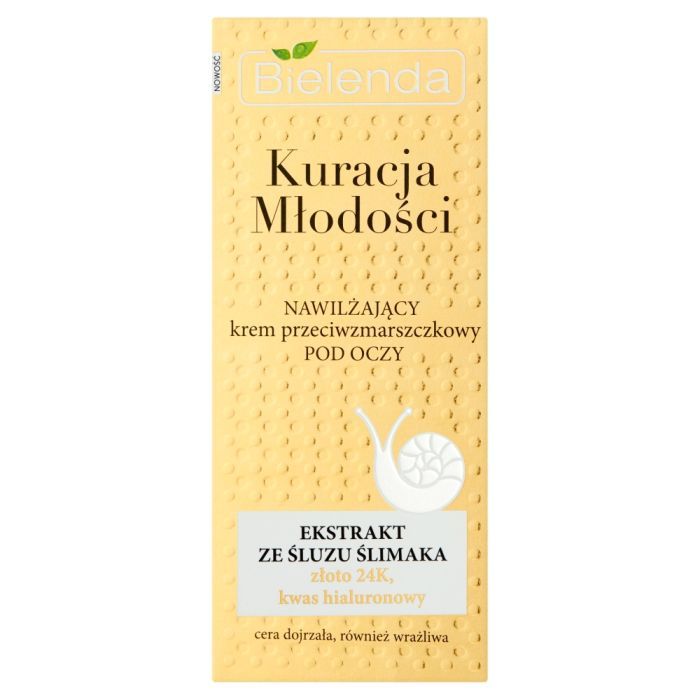 Bielenda Kuracja Młodości, Nawilżający krem przeciwzmarszczkowy pod oczy na dzień noc, 15 ml main product photo