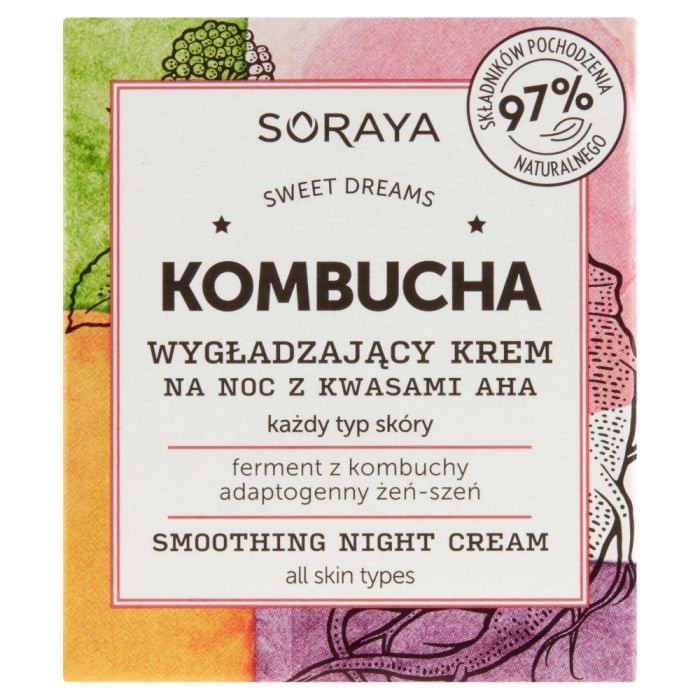 Soraya Sweet Dream Kombucha, krem, wygladz,n/noc,kw.AHA,75ml main product photo