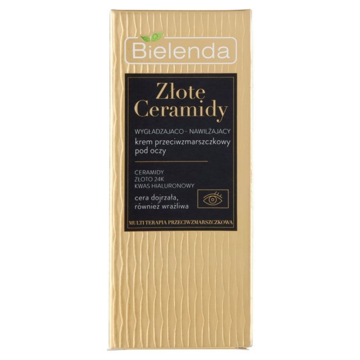 Bielenda Złote Ceramidy, Wygładzająco-nawilżający krem przeciwzmarszczkowy pod oczy, 15 ml main product photo