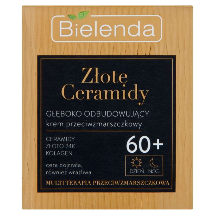 Bielenda Złote Ceramidy 60+, Głęboko odbudowujący krem przeciwzmarszczkowy na dzień noc, 50 ml main product photo