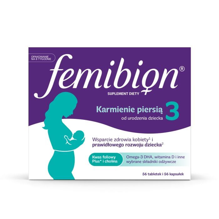 Femibion 3 Karmienie piersia,tabl.powl+kaps.miek,56szt+56szt main product photo