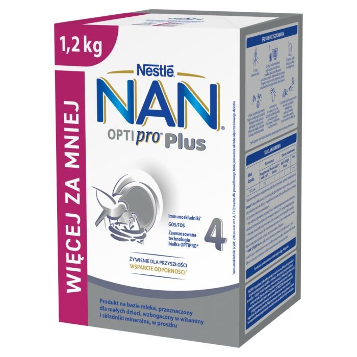 Mleko Nan Optipro Plus 4, prosz.,1,2 kg main product photo