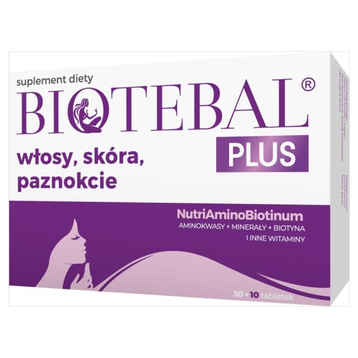 Biotebal PLUS wlosy, skora, paznokcie, tabl.,40szt(30+10szt) main product photo
