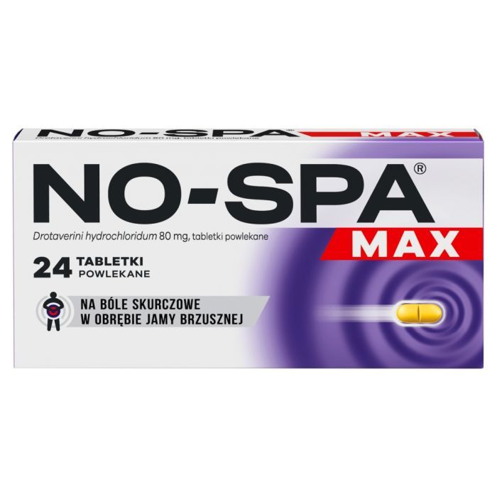 No-Spa Max, 80 mg, tabl.powl., 24 szt main product photo