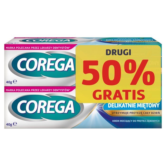 Corega Super Mocny, krem, do protez, 40 g x2op,PROM.998/25