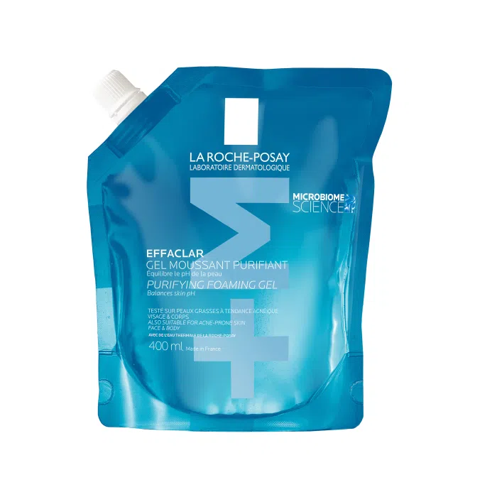 La Roche-P Effaclar Foaming Gel, żel oczyszczający dla skóry skłonnej do trądziku, refill, 400 ml