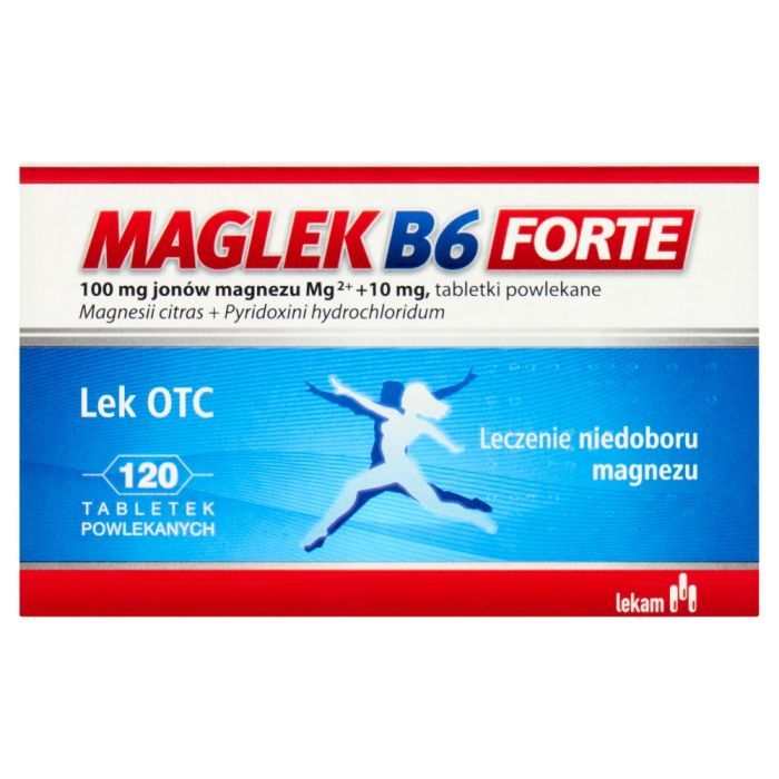 Maglek B6 Forte, 100 mg+10 mg, tabl.powl.,120 szt
