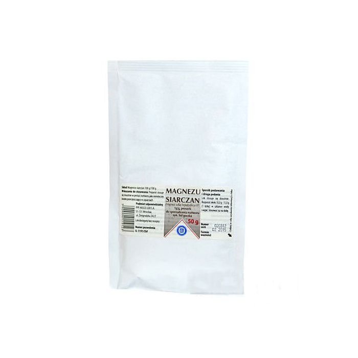 Magnezu siarczan (Magnesium sulfas), proszek do sporządzania roztworu, 50 g (Hasco)