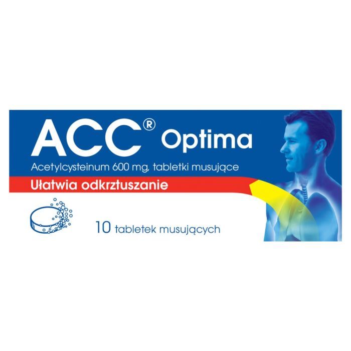ACC Optima, 600 mg, tabletki musujące, 10 szt. main product photo