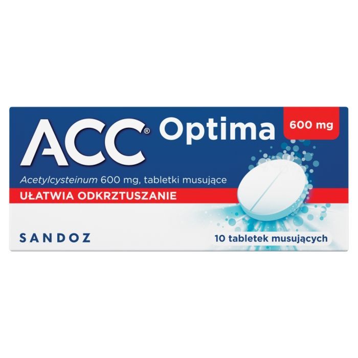 ACC Optima, 600 mg, tabletki musujące, 10 szt. main product photo