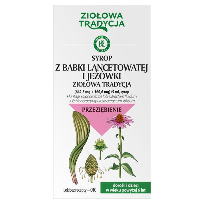 Ziołowa Tradycja Syrop z babki lancetowatej i jeżówki, (642,5 mg + 160,6 mg)/5 ml, syrop, 125 g main product photo