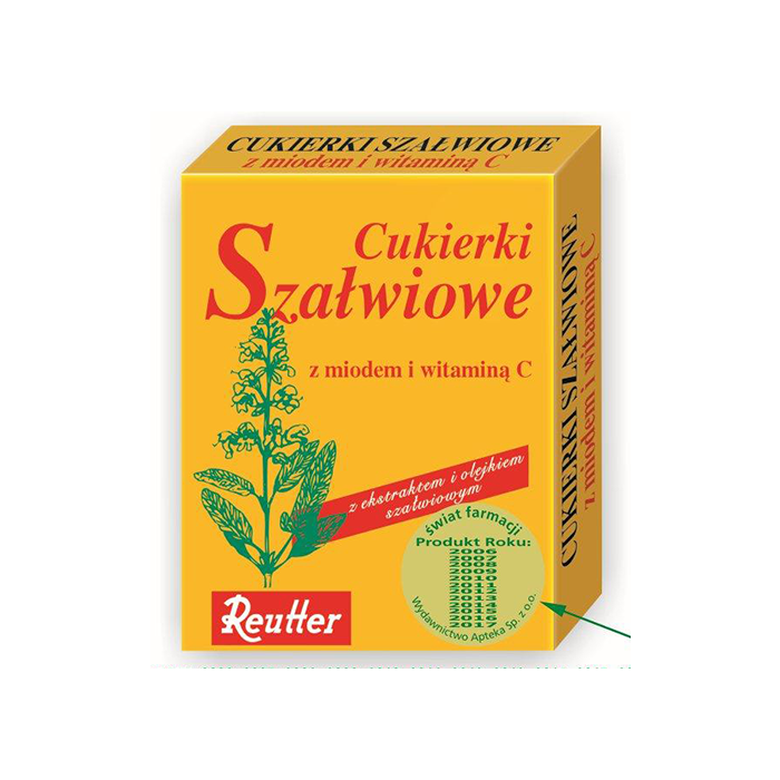Cukierki, szalwiowe z miodem i wit.C,(Reutter), 50 g