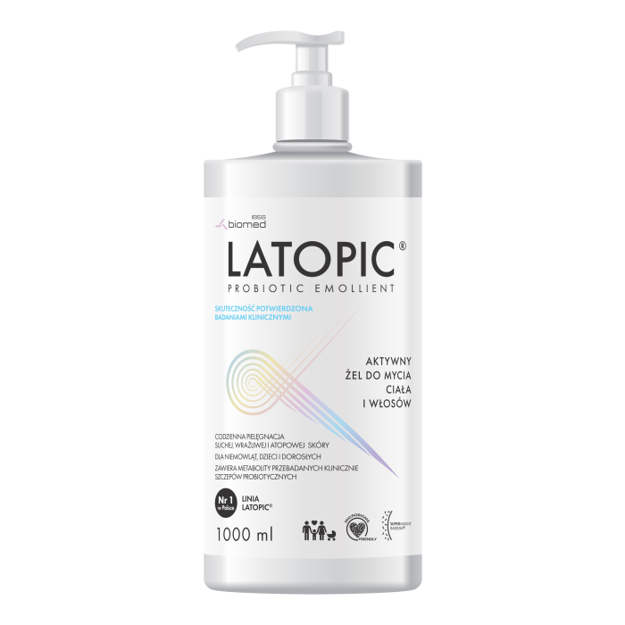 Latopic, aktywny żel do mycia ciała i włosów, 1000 ml main product photo
