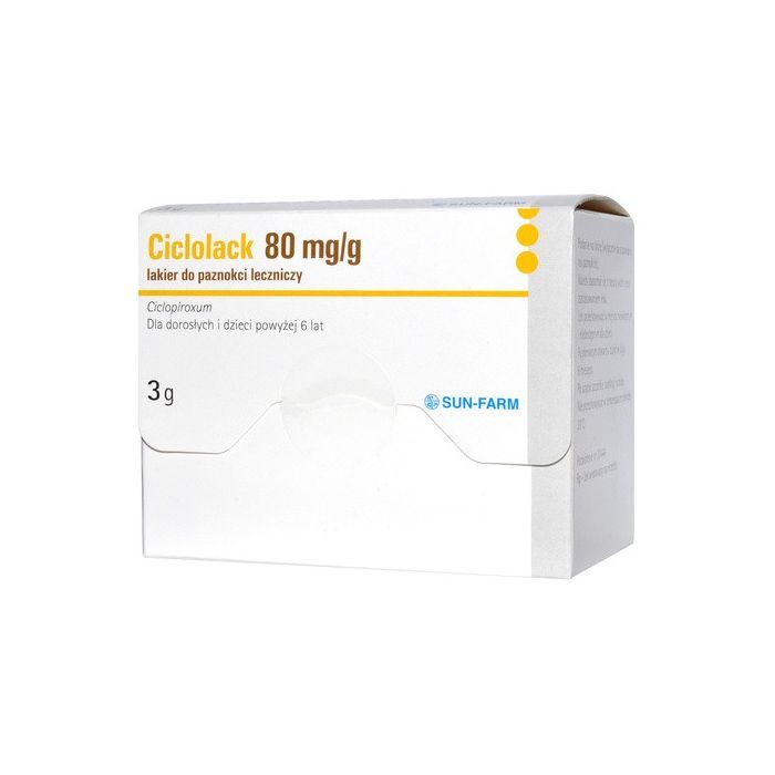 Ciclolack, 80 mg/g, lakier do paznokci leczniczy, 3 g, 1 butelka