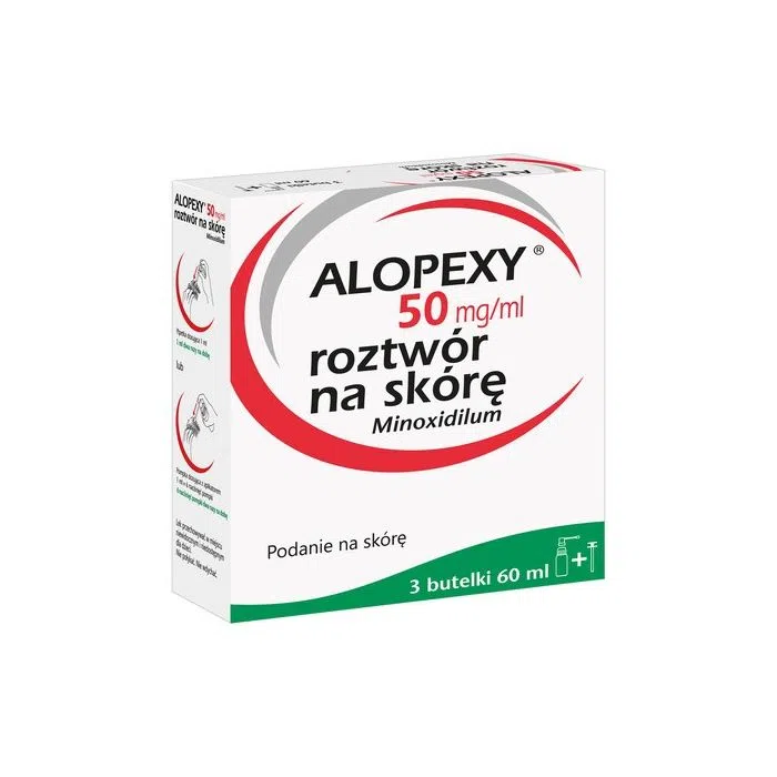 Alopexy, 5 %, roztwór na skórę, 60 ml x 3 butelki PET