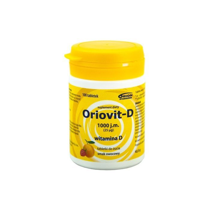 Oriovit-D 1000 j.m., 25 µg, tabletki do żucia, 100 szt.