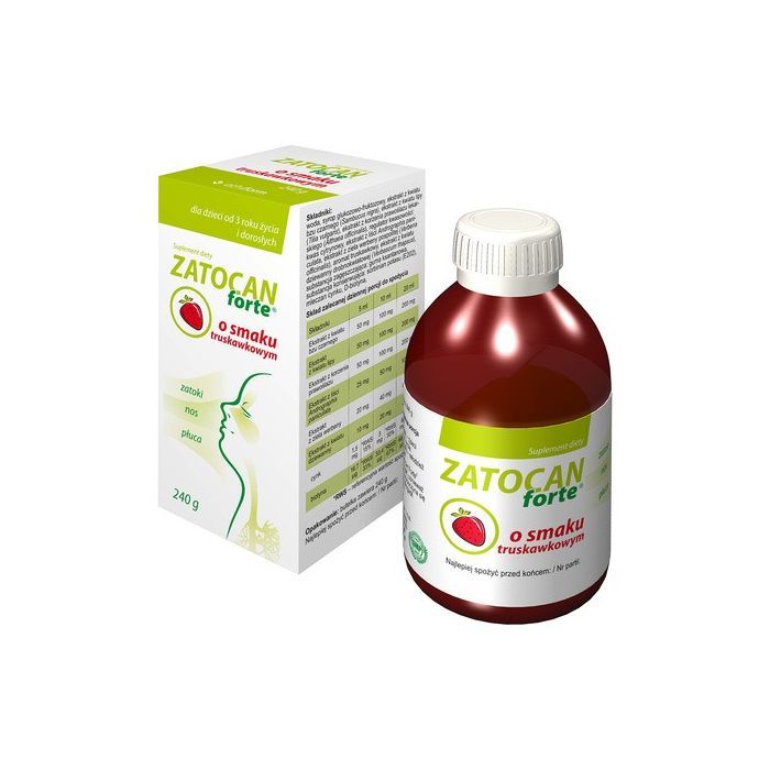 Zatocan Forte, płyn, o smaku truskawkowym, 240 g