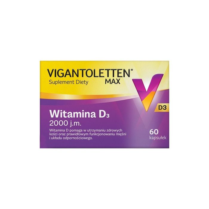 Vigantoletten Max, witamina D3 2000j.m., kapsułki, 60 szt.