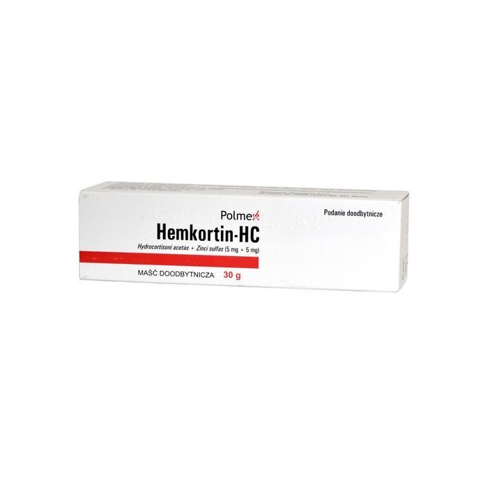 Hemkortin-HC, 5 mg + 5 mg/g, maść doodbytnicze, 30 g