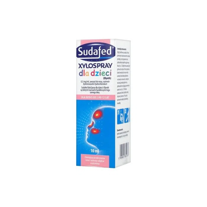 Sudafed XyloSpray dla dzieci, 0,5 mg/ml, aerozol (import równoległy), 10ml