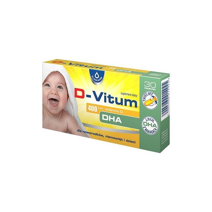 D-Vitum 400 j.m. witamina D DHA, kapsułki twist-off, 30 szt.