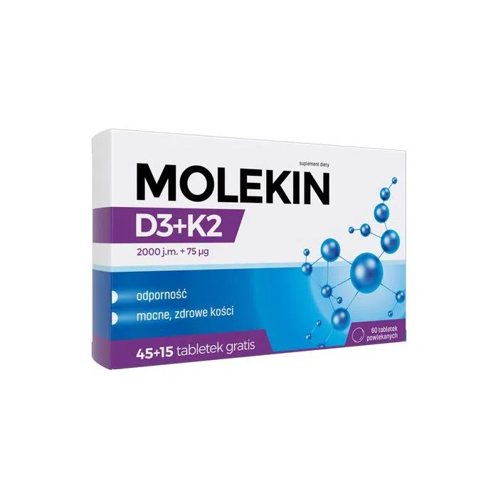 Molekin D3 + K2, tabletki powlekane, 60 szt. (45 + 15 szt.)