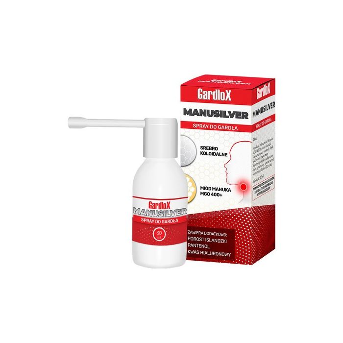 Gardlox Manusilver, spray do gardła, 30 ml