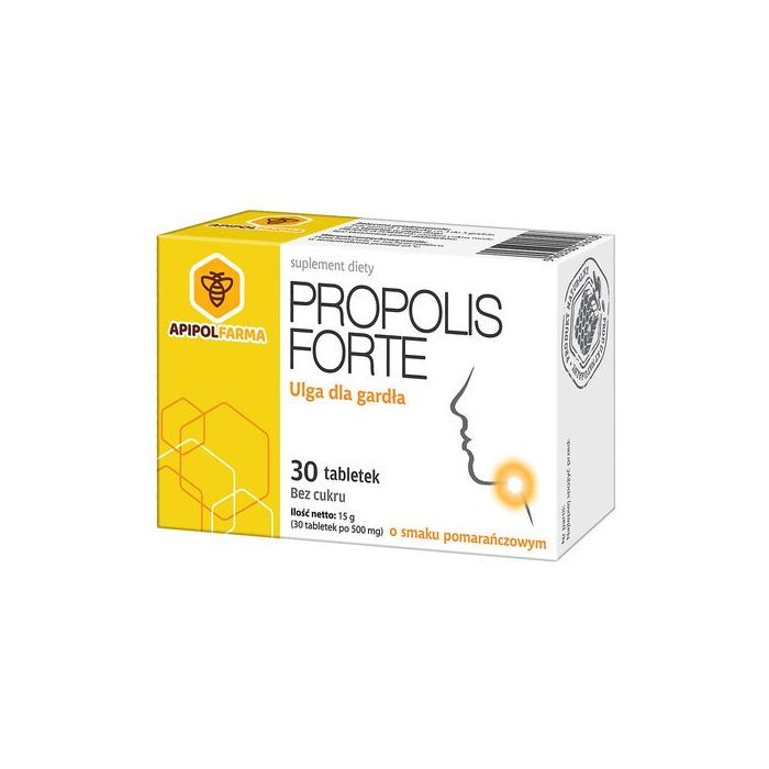 Propolis Forte o smaku pomarańczowym, tabletki do ssania, 30 szt.