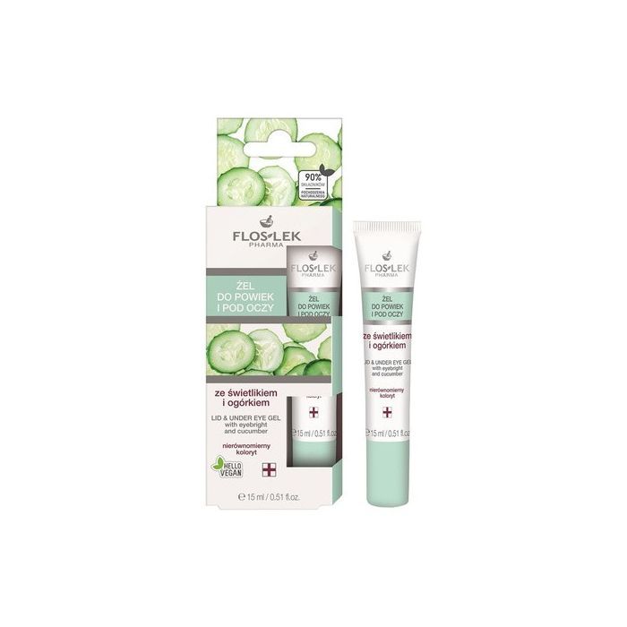 Flos-Lek, żel do powiek i pod oczy ze świetlikiem i ogórkiem, 15 ml