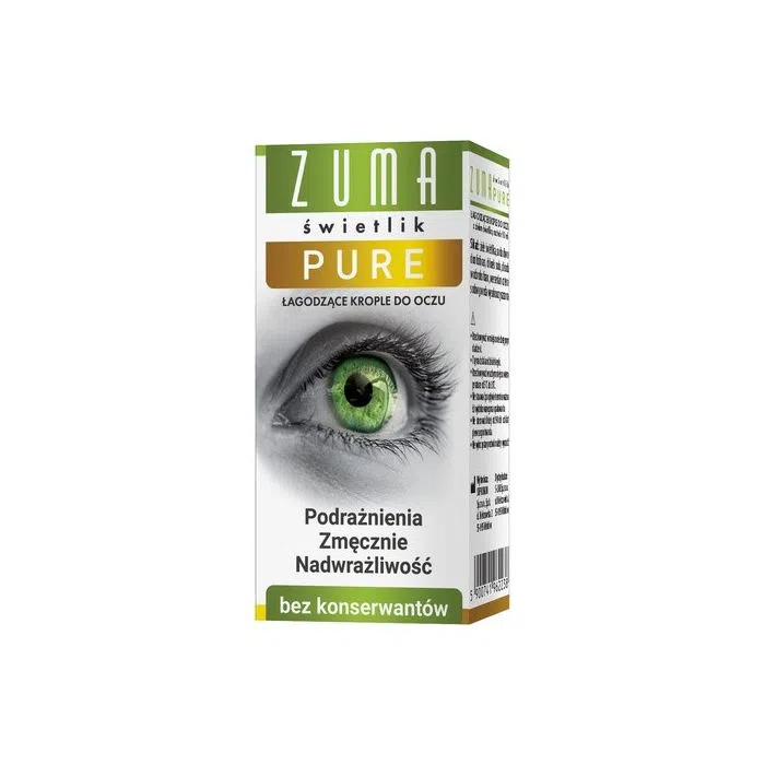 Zuma Świetlik Pure, krople do oczu bez konserwantów, 10 ml