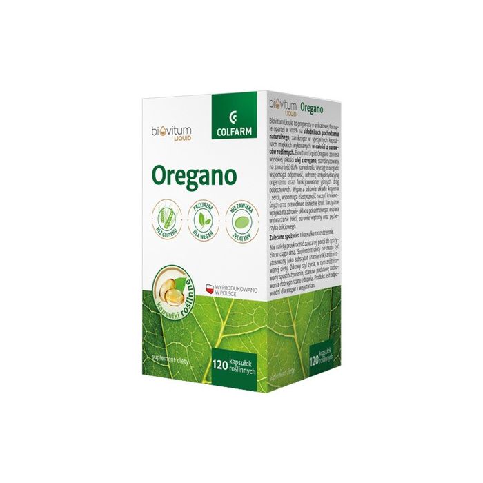 Biovitum Liquid Oregano, kapsułki roślinne, 120 szt.