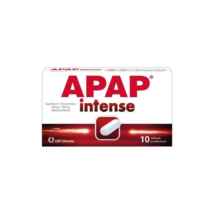 Apap intense, 200 mg + 500 mg, tabletki powlekane, 10 szt.