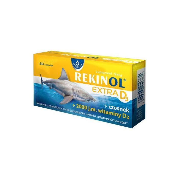Oleofarm Rekinol Extra D3, kapsułki, 60 szt.