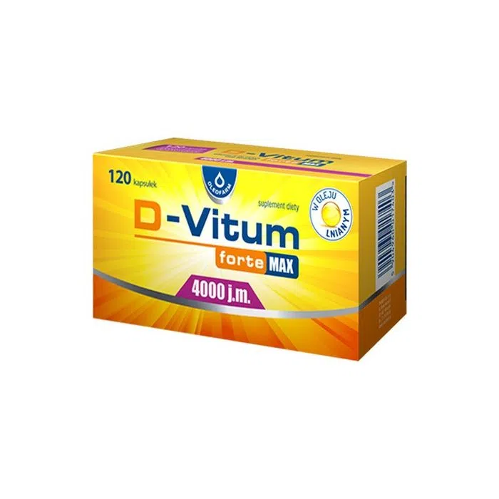 D-Vitum Forte Max 4000 j.m, kapsułki,120 szt.