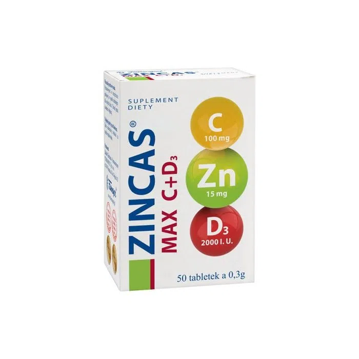 Zincas Max C+D3, tabletki, 50 szt.