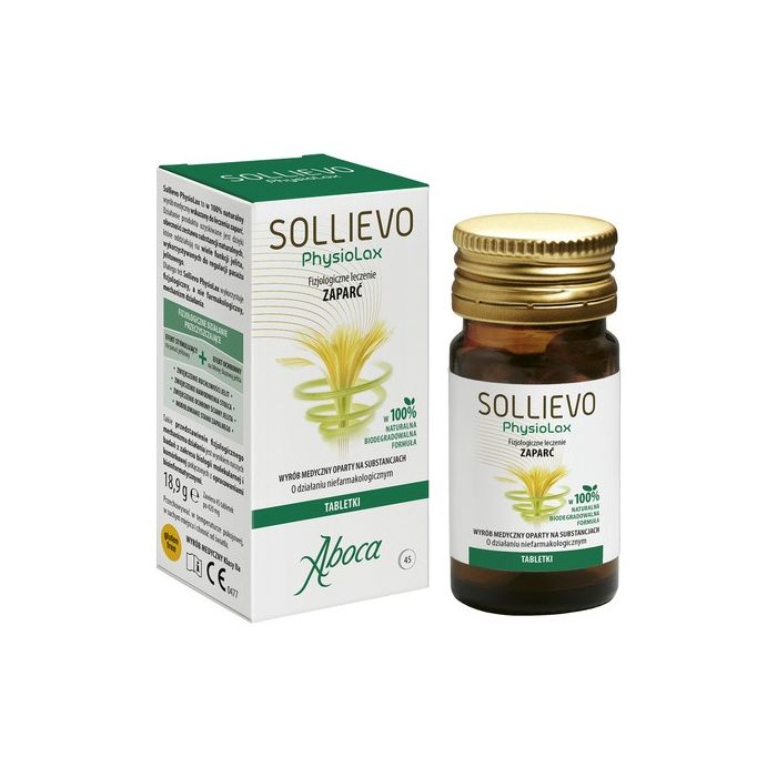 Sollievo PhysioLax, fizjologiczne leczenie zaparć, tabletki, 45 szt.