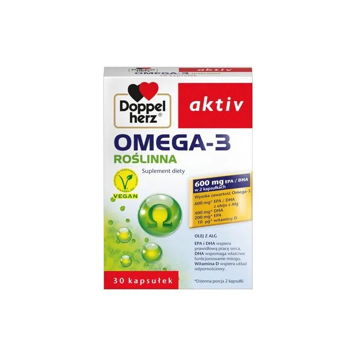 Doppelherz Aktiv Omega-3 Roślinna, kapsułki, 30 szt.