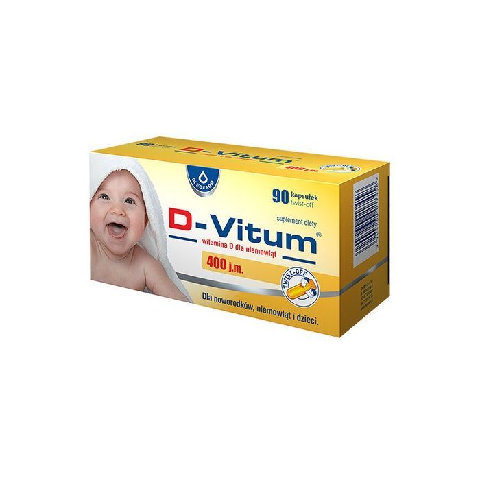 D-Vitum Witamina D dla niemowląt 400 j.m., kapsułki twist-off, 90 szt.