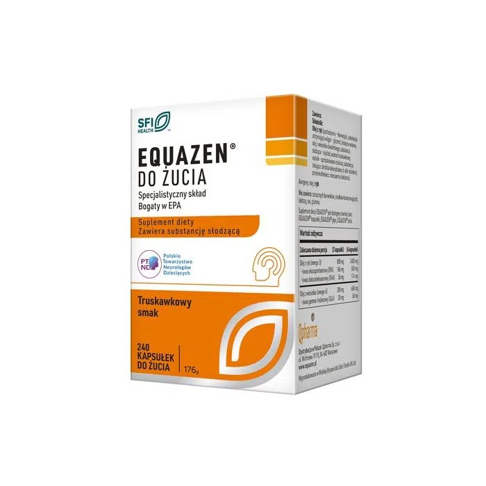 Equazen do żucia, kapsułki do żucia, smak truskawkowy, 240 szt.