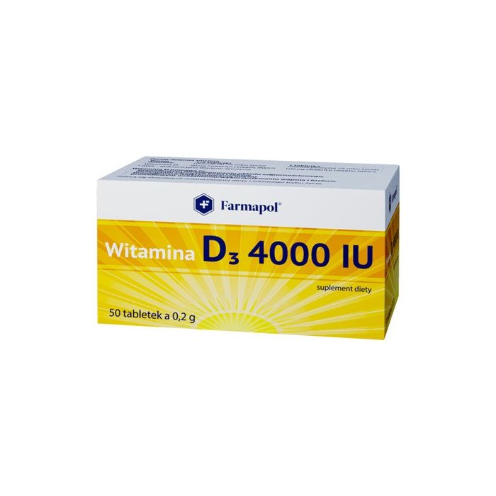 Witamina D3 4000 IU, tabletki, 50 szt.