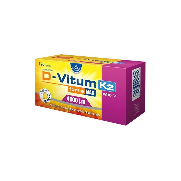 D-Vitum Forte Max 4000 j.m. K2, kapsułki, 120 szt.