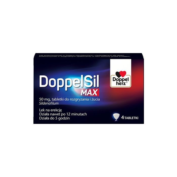 DoppelSil Max, 50 mg, tabletki do rozgryzania i żucia, 4 szt.