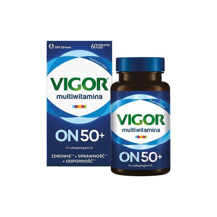 Vigor multiwitamina ON 50+ zestaw witamin i minerałów z żeń-szeniem i reishi, tabletki, 60 szt.