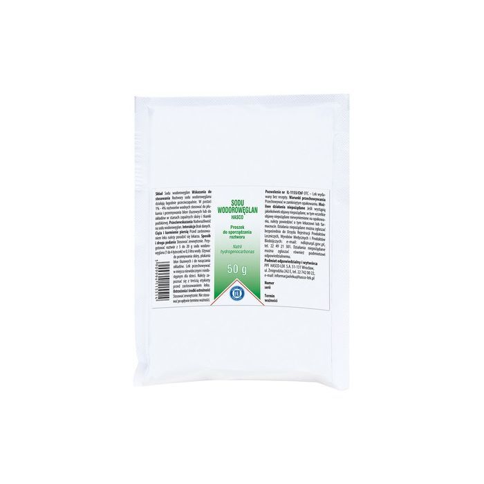 Sodu wodorowęglan, proszek do sporządzania roztworu, 50 g (Hasco)
