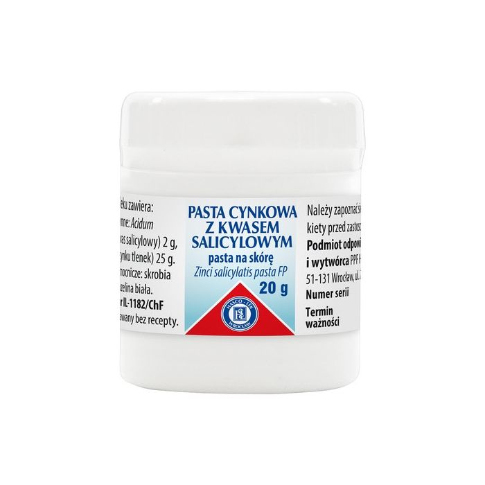 Pasta cynkowa z kwasem salicylowym (Pasta Lassara), 20 g (Hasco)